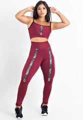 Conjunto Fitness: Calça Legging Cintura Alta + Cropped